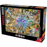 Perre / Anatolian Anatolian Puzzle 3000 Teile - 360 Welt (Weltmonumente) | Puzzle-Größe 120cmx85cm (H)