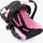 Bayer Design Puppenautositz mit Dach schwarz/rosa 67960AA