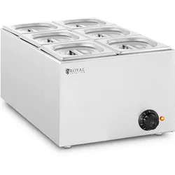 Royal Catering Bain Marie - 640 W - 6 x GN 1/6 -