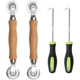 4 Stück Werkzeug Einzieher Einroller für Keder Gummischnur Kedereinzieher Kedereinroller Keder Kederband Zubehör für Fliegengitter Mückengitter