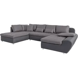 sit&more Wohnlandschaft »Bandos U-Form«, in 2 unterschiedlichen Größen, wahlweise mit Bettfunktion + Bettkasten, grau