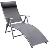 Outsunny Sonnenliege Gartenliege Klappbar Grau