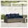 vidaXL Gartensofa 3-Sitzer grau