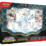 Pokémon Pokémon-Sammelkartenspiel: Karmesin & Purpur – Paldeas Schicksale: Premium-Kollektion Bailonda-ex (3 geprägte holografische Promokarten, 1 überdimensionale Promokarte & 8 Boosterpacks)