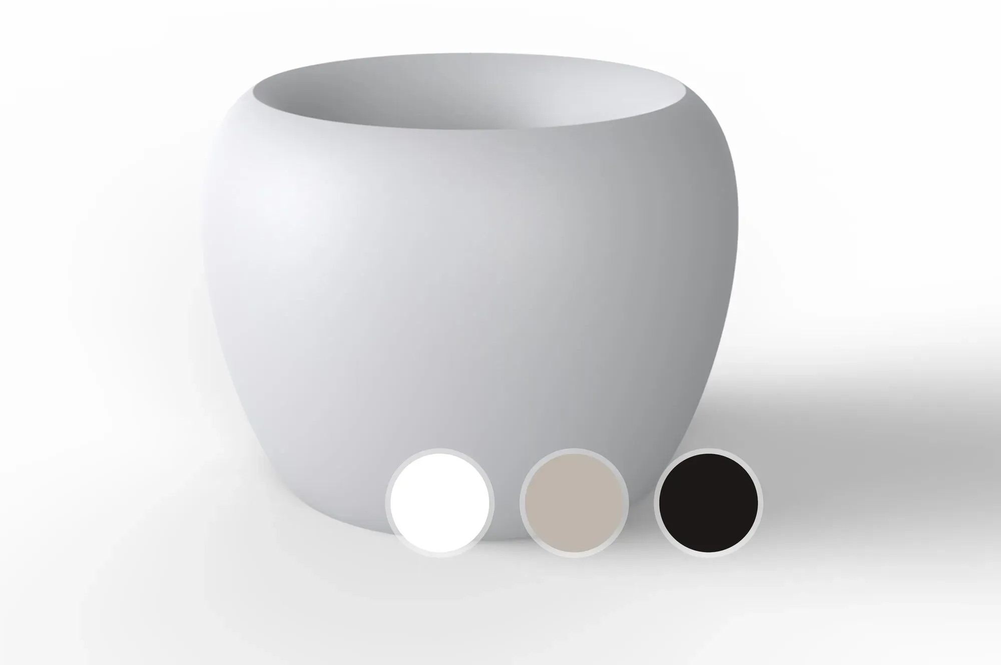 Vondom »BLOW« Outdoor Pflanzengefäß 80x80 cm / Ecru / Basic Matt