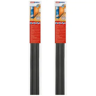 Tesa tesa, 05418-00500-05 Türbodendoppeldichtung tesamoll Zugluftstopper für glatte Böden 2er Pack - Zuschneidbare Türdichtung zum Schutz vor Zugluft - mit Schallschutz - 2x 95 cm x B) 0.95 m x 25 mm, 2 St.