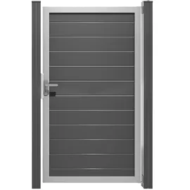GROJA Gartentor 100 x 180 cm Anthrazit/Metall