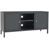 vidaXL TV-Schrank Anthrazit 105x35x52 cm Stahl und Glas