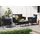 Songmics Gartenlounge-Set 4-tlg. grau/schwarz