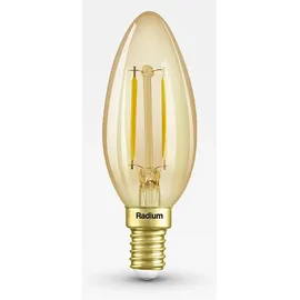 Radium LED Filamentlampe ESSENCE AMBIENTE LUX Kerzenform, C22, E14, 2,5W, 2400K, 220lm, gold RA42819840