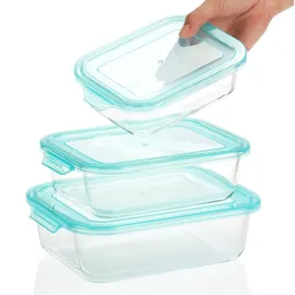 COM-FOUR Frischhaltedose türkis 3 x 1 l