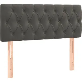 vidaXL Boxspringbett 90 x 200 cm Dunkelgrau