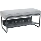 [en.casa] Lillehammer 90 x 37 x 42 cm gepolstert grau / grau