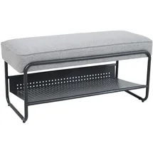 [en.casa] Lillehammer 90 x 37 x 42 cm gepolstert grau / grau