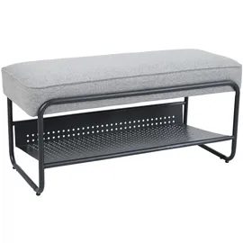 [en.casa] Lillehammer 90 x 37 x 42 cm gepolstert grau / grau