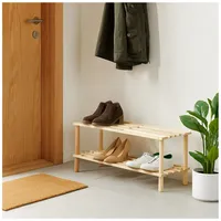 Hti-Living Schuhregal aus Bambus 2 Ebenen