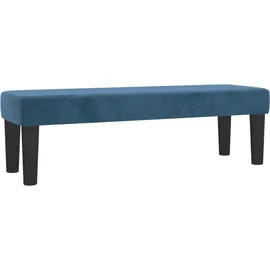 vidaXL Boxspringbett mit Matratze Dunkelblau 140x200 cm Samt