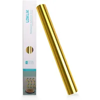 loklik Permanent Klebefolie Vinyl Spiegelnd-Metallic 30,5 x 180 cm Folie Gold