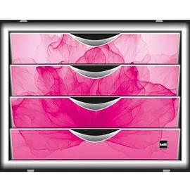 Helit Schubladenbox the chameleon 26,2 x 30,5 x 21,2 cm 4-tlg. pink