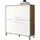 trendteam Highboard 123 x 136 x 40 cm Eiche / Weiß