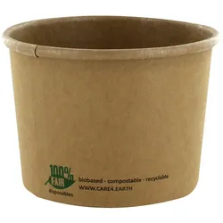 VEPATIM 125x PAPSTAR Bio-Suppenbecher Pappe rund 350 ml braun biologisch abbaubar