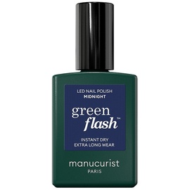 manucurist GREEN Flash Instant Dry Extra Long Wear Nagellack 15 ml Midnight