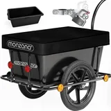 monzana Transportanhänger inkl. 90L Kunststoffwanne und Kupplung schwarz