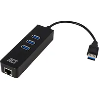 Act USB-Hub 3 USB,1 RJ45
