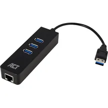 Act USB-Hub 3 USB,1 RJ45