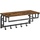 VASAGLE Wandgarderobe LCR12BX braun Metall 5 Haken 66,0 x 27,0 cm