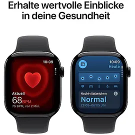 Apple Watch Series 11 GPS + Cellular 46mm Jet Black Aluminium Sport Band black M/L