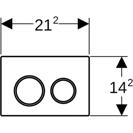 Geberit Omega20 Betätigungsplatte 2-Mengenspülung Chrom matt