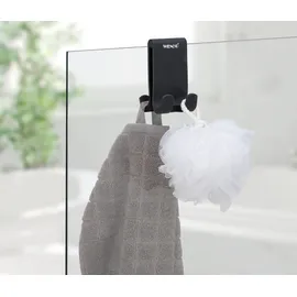 Wenko Doppel-Duschhaken Verna Duo aus Silikon 5 cm x 9,5 cm x 7 cm Schwarz