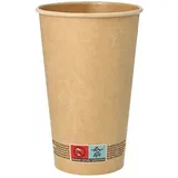 Papstar Trinkbecher Pappe 0,4 l 50 St. Braun