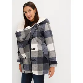 bonprix Woll-Umstandsjacke mit Teddyfutter / Tragejacke, blau, Gr.40, Gemütliche Woll-Umstandsjacke für die gesamte Schwangerschaft und danach. Der Baby-Einsatz dient nur zum Schutz bei Wind und Wetter, nicht als Tragefunktion!