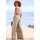 LASCANA Overall mit weitem Bein, Webware mit Leinen beige 38