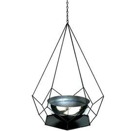 DanDiBo Ambiente Blumenampel 33,5 x 75,5 cm Schwarz