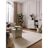 benuta pure Wollteppich Beads Cream 80x150 cm - Naturfaserteppich aus Wolle