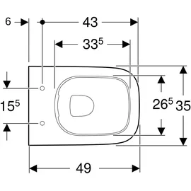 Geberit Smyle Square Wand-WC mit WC-Sitz Weiß KeraTect