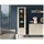 Lomadox Vitrine Salou-131 55 x 40 x 190 cm Beige/Braun