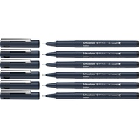 Schneider Pictus Fineliner (Strichstärke 0,4 mm, dokumentenechte Pigmentliner, metallgefasste