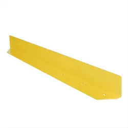 PROREGAL Anfahrschutz-Leitboard | HxBxT 15x120x10cm | Abgerundete Ecken & Gehrungsschnitt | Kunststoffbeschichteter Stahl 6mm | Gelb