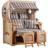 Strandkorb Düne Bullauge Teak PE Shell Dessin 537