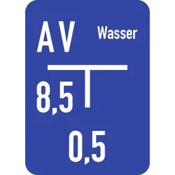 Wasser-Hinweisschild (C) inkl. Beschriftung, Alu, 100x140 mm