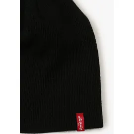 Levi's Strickmütze "UNISEX", Damen, Gr. L/XL, schwarz, Kunstfaser, unifarben, Basic, Mützen Strickmütze, OTIS BEANIE