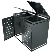 Juskys Mülltonnenbox Arel 132 x 116 x 80 cm grau