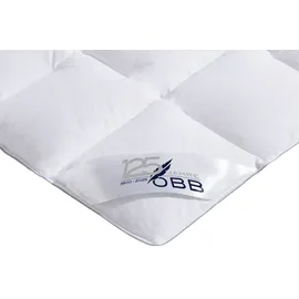 OBB Daunenbettdecke OBB "Edition 125 Jahre, Bettdecken für Sommer und Winter, Ganzjahresdecke", weiß, B:200cm L:220cm, Bezug: 100% Baumwolle. Füllung: 90% Daunen, 10% Federn, Bettdecken, Bettdecke 135x200 cm, 155x220 cm & weitere Größen, Made in Germany