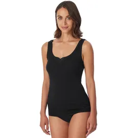 SCHIESSER Damen Trägertop (2er Pack) Unterhemd, Schwarz (Schwarz 000), 46
