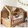 lilimaus Hausbett Himmel mit Gold Applikation [in 12 Farben] Betthimmel Hausbett aus 100% Baumwolle Musselin - Stoffhimmel für Hausbett Deko Mädchen & Jungen - Himmel für Hausbett Kinderbett Vorhang