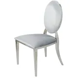 Barock Stuhl silbern Ludwik modern barock Polsterstuhl